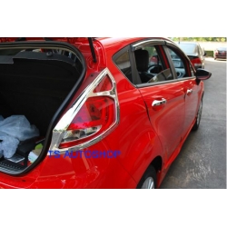 โครเมี่ยม ครอบไฟท้ายรถ ใส่รถยนต์ Ford Fiesta 5 ประตู